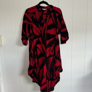 Kinolau Red and Black Muumuu Large